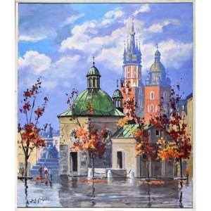 Wojciech SERAFIN (ur. 1954), Rynek w Krakowie jesienią