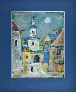 Eugeniusz TUKAN - WOLSKI (1928-2014), Pejzaż miejski wieczorny