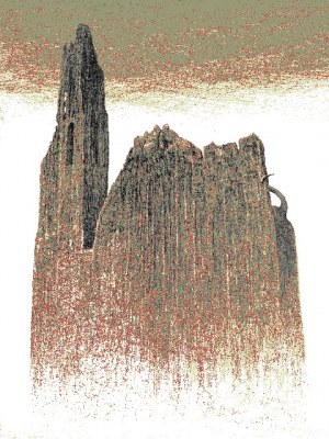 Zdzisław Beksiński, Katedra - rysunek modyfikowany komputerowo (2000-2004r.)