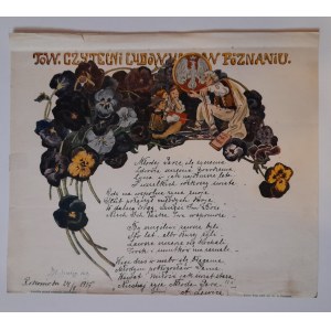 Telegram patriotyczny Towarzystwa Czytelni Ludowych w Poznaniu 24.08.1917 r.