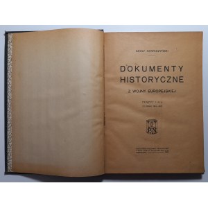 Nowaczyński, Dokumenty historyczne z wojny europejskiej, 1922 r.