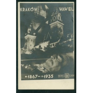J. Piłsudski, Kraków – Wawel, *1867 +1935, Produkcja Filmowa Bracia Karaś Kraków, fotografia,