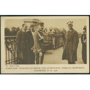 Marszałek Piłsudski na moście Poniatowskiego podczas przewrotu majowego w roku 1926, fot. Marjan Fuks