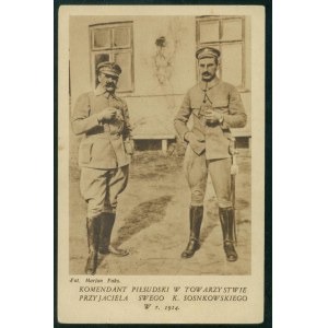 Komendant Piłsudski w towarzystwie K. Sosnowskiego w 1914 r. fot. Marjan Fuks