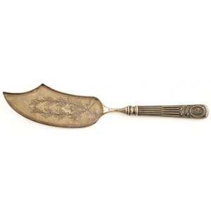 ŁOPATKA DO RYB Z GAŁĄZKAMI LAURU, Polska, Warszawa, Kazimierz Bierkowski, 1905-08