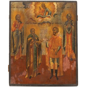 IKONA, ŚWIĘCI PAWEŁ, TYMOTEUSZ, TEODOR, ANNA, Rosja, 2 poł. XIX w.