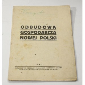 Minc Hilary, Odbudowa gospodarcza Nowej Polski