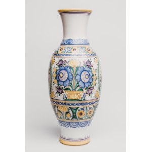 wazon ceramiczny malowany w ludowe wzory 83 cm