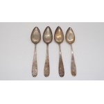 cztery srebrne łyżki Wiedeń 1841 rok 186 g