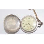 zegarek kieszonkowy z dewizką Cortibert srebro niellowane