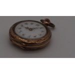 damski złoty zegarek kieszonkowy z emalią 17 g