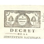 1793. DECRET de la Convention Nationale du 26 mars 1793, l’an second de la Republique Françoise. Loi au Conseil du Départemenr des Vosges et consigné sur ses registrem le 13 avril suivant.