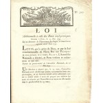 1791. LOI additionnelle à celle de Baux emphytéotiques. Donnée à Paris, le 25 mai 1791. Loi au Conseil du Département des Vosges et transcrite sur registres le 26 juin 1791. Louis, par la grace de Dieu et par la Loi constitutionelle de l’Etat, (...).