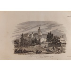 1835. CHODŹKO Leonard, Krakovie – Le Chateau royal du cote de la Wistule.