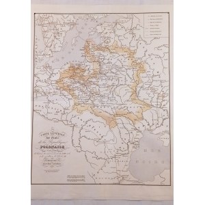 1839. CHODŹKO Leonard, Carte Générale des Etats de la Republique Polonaise (…) et des expeditions de Charles XII.