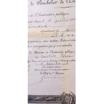 1906. [BRIAND ARISTIDE], République Française. Diplôme de Bachelier de l’Enseignement Secondaire.