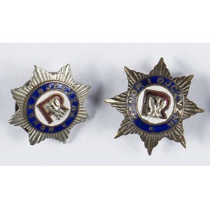 Zestaw dwóch miniatur odznaki Związku Rezerwistów