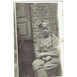 Fotografia portretowa przedstawiająca żołnierza Armii Hallera