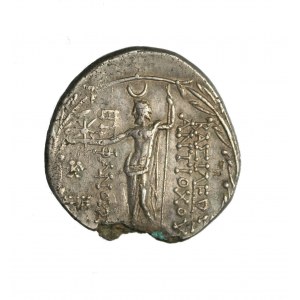 SELEUCYDZI, Antioch VIII Grypos (121-96 p.n.e.). AR tetradrachma - rv. Zeus na lewo z berłem