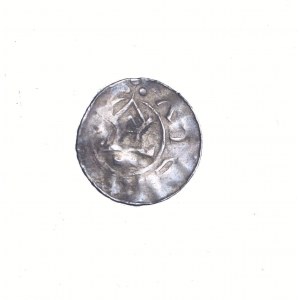 SAKSONIA-OTTO III i ADELAJDA-(983-1002). Denar AR m. Goslar-krzyż