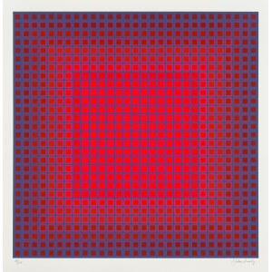 Julian Stańczak (1928 - 2017), Compounded Red