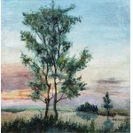 Natan KORZEŃ (1895-1941), Pejzaż z drzewem, 1932