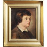 Maria CUKROWICZÓWNA (? - 1899) według François MAROT (1666-1719), Portret chłopca z białym kołnierzykiem, 1865