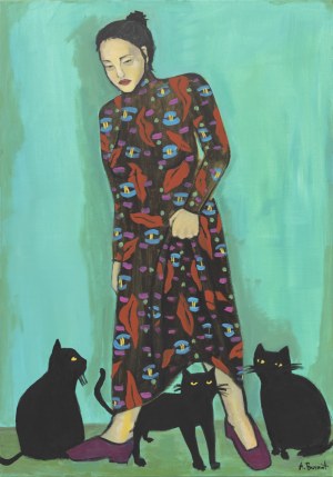 Agata Burnat, 3 cats, 2020