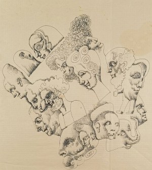 Jan LEBENSTEIN (1930-1999) , Kompozycja z głowami
