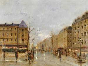 Eugène GALIEN-LALOUE [1854-1941], Widok na ulicę paryską