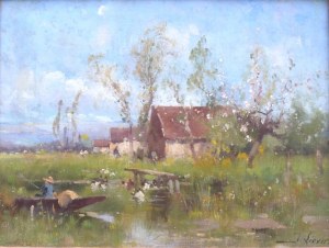 Eugene GALIEN-LALOUE [1854-1941], Rybacy u brzegu rzeki