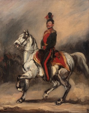 Piotr Michałowski (1800 Kraków – 1855 Krzyżtoporzyce), Huzar austriacki na koniu (Eustachy Dunin – Wąsowicz), ok. 1840 (?)