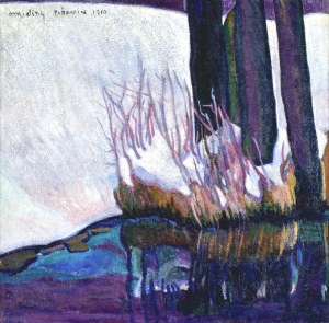 Mojżesz Kisling (1891 Kraków - 1953 Sanary-sur-Mer), Pejzaż z Poronina (praca dwustronna), 1910 r.