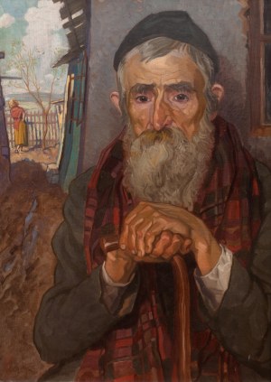 Artur Kolnik (1890 Stanisławów - 1971 Izrael), Portret Żyda, 1919 r.