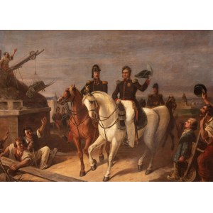 Karol Malankiewicz (1802 w Dzikowie w Galicji - 1877 Paryż), Ludwik Filip I – król Francuzów odwiedza budowę fortyfikacji Paryża, 1843 r.