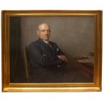 Kazimierz Pochwalski (1855 Kraków - 1940 tamże), Portret mężczyzny przy biurku, 1930 r.