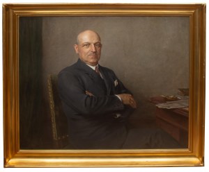 Kazimierz Pochwalski (1855 Kraków - 1940 tamże), Portret mężczyzny przy biurku, 1930 r.