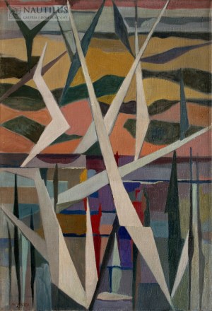 Eugeniusz Waniek (1906-2009), Pejzaż z kolcami, 1960