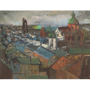 Magdalena Nalecz (b. 1970), Rooftops of Krakow, 1990s.