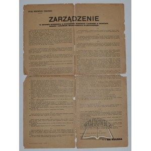 ZARZĄDZENIE w sprawie przepisów o czyszczeniu kominów i palenisk w miastach, wsiach i osiedlach Województwa Krakowskiego.