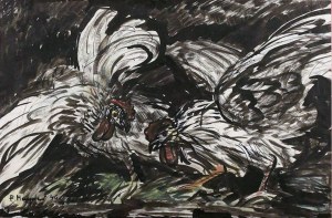 Fryderyk Antoni HAYDER (1905-1990), Walka Kogutów, 1946