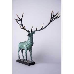 Joanna Zakrzewska, Deer (Bronze, height 53 cm, Edition: 6/8)