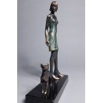 Joanna Zakrzewska, Mädchen mit Hund (Bronze, Höhe 24 cm. Auflage 4/8)