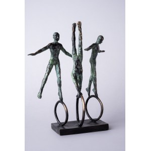 Joanna Zakrzewska, Akrobaten - Drei (Bronze, H 28 cm, Auflage: 6/8)