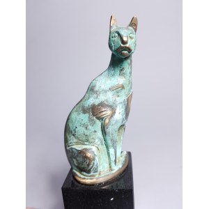 Robert Dyrcz, Katze (Bronze, Höhe 21,5 cm)