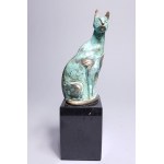 Robert Dyrcz, Katze (Bronze, Höhe 21,5 cm)