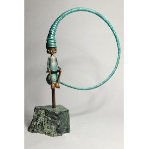 Paweł Erazmus, Auf dem Pompon (Bronze, Höhe 41,5 cm)