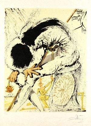 Salvador Dalí (1904-1989), Metamorfoza Don Kichota, z cyklu: Don Kichot z La Manchy, 1957