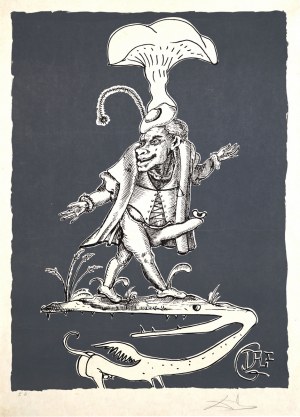 Salvador Dalí (1904-1989), Psychodeliczny grzyb, z cyklu: Zabawne sny Pantagruela, 1973