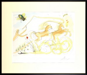 Salvador Dalí (1904-1989), Powóz i mucha, z cyklu: Bestiariusz de La Fontaine’a, 1974